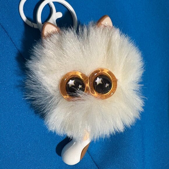 Cute Pom Pom Cat Phone Car Pendant Girl Key Chain Handbag Chain New - Picture 2 of 2